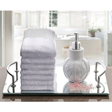Elegant Decorative Fingertip Lace Towels - 4 Pack Set