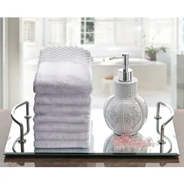 Elegant Decorative Fingertip Lace Towels - 4 Pack Set