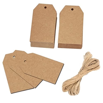 Durable Kraft Gift Tags with Twine - Perfect for Any Occasion