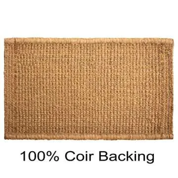 Calloway Mills AZ104813048 Welcome Border, 100% Coir Doormat, 30" x 48" x 1.50", Natural/Black