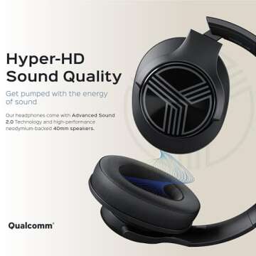 TREBLAB Z2 Active Noise Cancelling Workout Headphones - Signature-HD Sound, Deep Bass, 35H Battery, ...