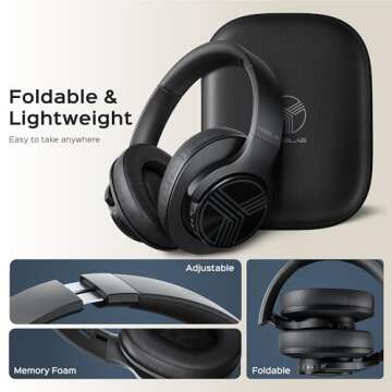 TREBLAB Z2 Active Noise Cancelling Headphones for Gym