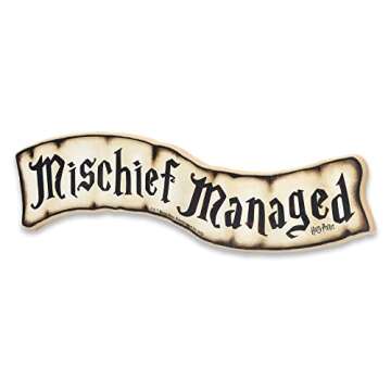 Harry Potter Mischief Managed Rustic Wood Wall Decor - Vintage Mischief Managed Sign for Home Decora...