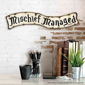 Harry Potter Mischief Managed Rustic Wood Wall Decor - Vintage Mischief Managed Sign for Home Decorating