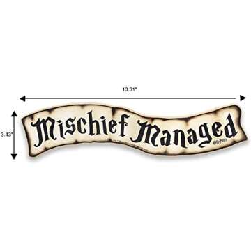 Harry Potter Mischief Managed Rustic Wood Wall Decor - Vintage Mischief Managed Sign for Home Decorating