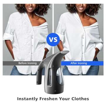 HiLIFE Portable Clothes Steamer - Powerful 700W Wrinkle Remover