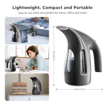 HiLIFE Portable Clothes Steamer - Powerful 700W Wrinkle Remover