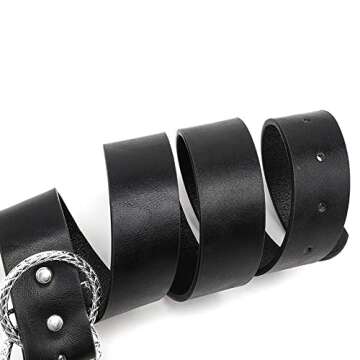 Earna Women's Soft Faux Leather Fashion Belt for Jeans