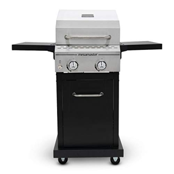 Megamaster 2-Burner Propane Grill: Portable, Powerful, Perfect for Outdoor Cooking