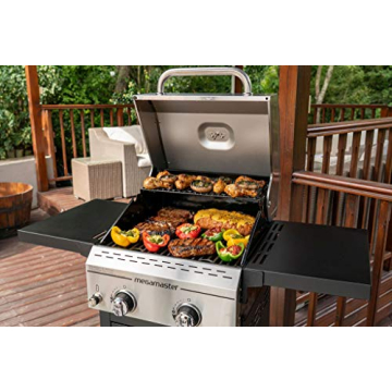 Megamaster 2-Burner Propane Grill Portable Outdoor Cooking