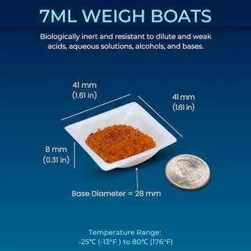 7ml Weigh Boats 125 Pack - Disposable Weighing Trays