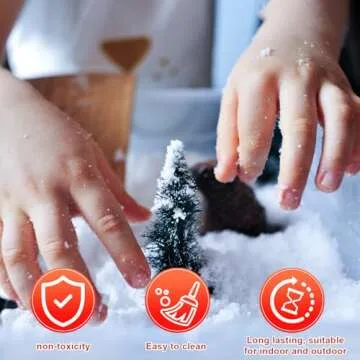 RGQSUN 19 Ounces Instant Snow Powder Artificial Instant Snow,Fluffy Fake Snow Decoration Snow Sensory Play for Cloud Slime,Snowball Fights,Christmas Decor,DIY,Crafts,Photography