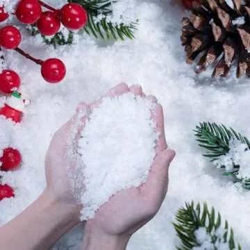 RGQSUN 19 Ounces Instant Snow Powder Artificial Instant Snow,Fluffy Fake Snow Decoration Snow Sensory Play for Cloud Slime,Snowball Fights,Christmas Decor,DIY,Crafts,Photography