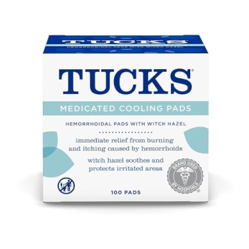 TUCKS Medicated Cooling Pads - Witch Hazel Relief for Postpartum & Hemorrhoids