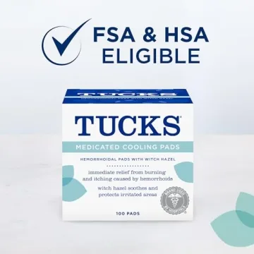 TUCKS Medicated Cooling Pads Witch Hazel Relief 100 Count