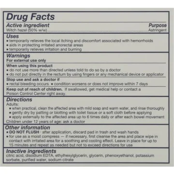 TUCKS Medicated Cooling Pads Witch Hazel Relief 100 Count