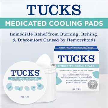 TUCKS Medicated Cooling Pads Witch Hazel Relief 100 Count