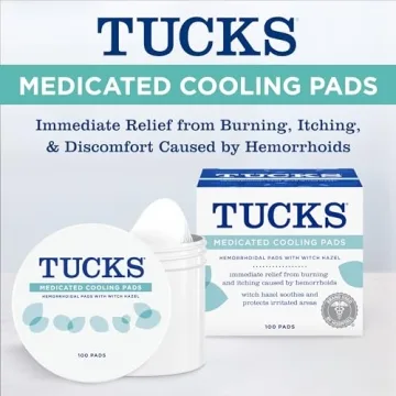 TUCKS Medicated Cooling Pads Witch Hazel Relief 100 Count