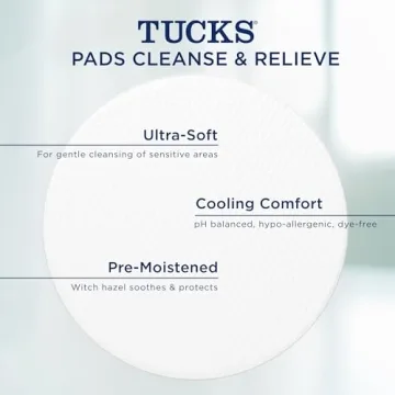 TUCKS Medicated Cooling Pads Witch Hazel Relief 100 Count