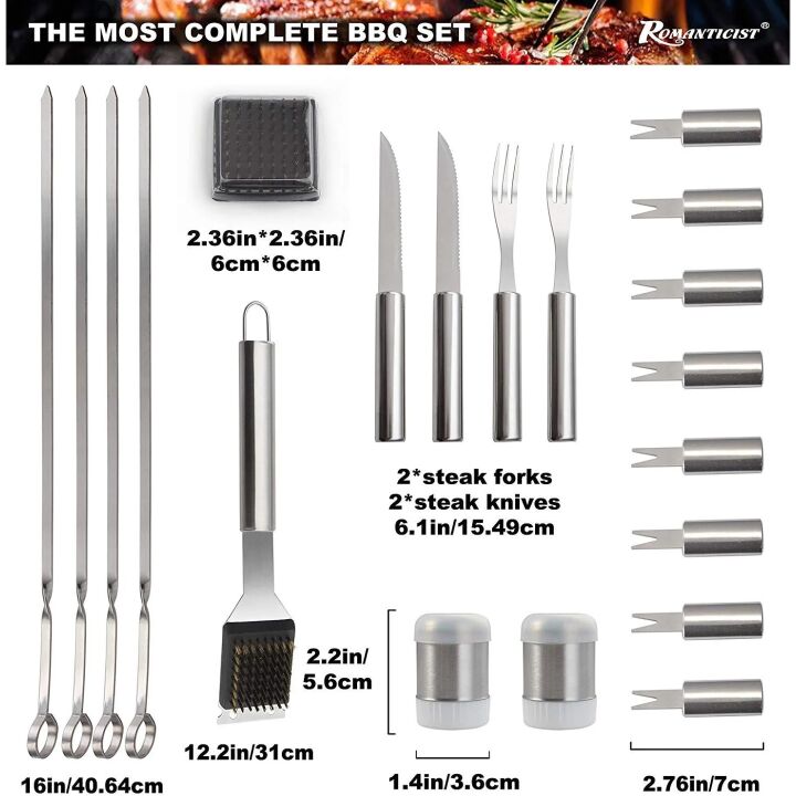 28pc Heavy Duty BBQ Accessories Set with Thermometer