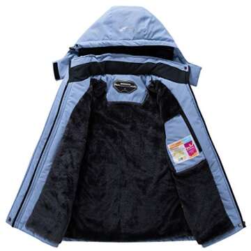 MOERDENG Women's Waterproof Ski Jacket for Winter Sports