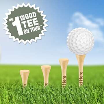 50-500 PCS Personalized Golf Tees in A Pouch, Custom Golf Tees Bulk with Your Name, Text, Logo, Wood Golf Tees 3 1/4" Inch Size, Personalized Golf Gift, and Party Favors