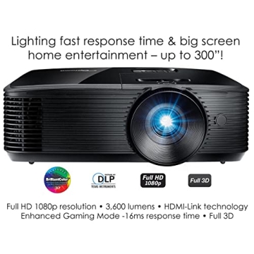 Optoma HD146X Projector for Movies & Gaming - 3600 Lumens