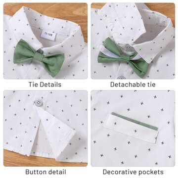 ZOEREA Toddler Baby Boy Clothes Gentleman's Outfit 1-5T