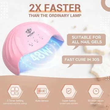 Modelones Gel Nail Polish Kit - 7 Nude Colors & Tools