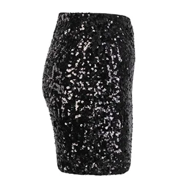 Stylish MANER Women's Sequin Skirt for Night Out Events