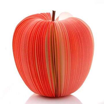 Apple-Shaped Sticky Notes - BinaryABC Memo Pads