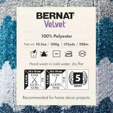Bernat Velvet Gray Orchid Yarn - 2 Pack of 300g/10.5oz - Polyester - 5 Bulky - 315 Yards - Knitting/Crochet