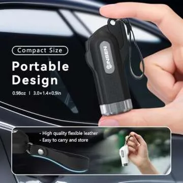 SINSEN Car Safety Hammer, 2-Pack Window Glass Breaker & Seatbelt Cutter, Emergency Keychain, Automotive Escape Kit and Survival Tool for Land/Underwater, Black