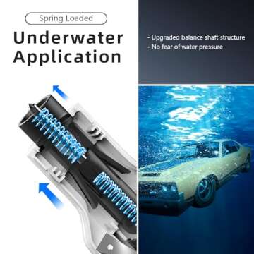 SINSEN Car Safety Hammer, 2-Pack Window Glass Breaker & Seatbelt Cutter, Emergency Keychain, Automotive Escape Kit and Survival Tool for Land/Underwater, Black