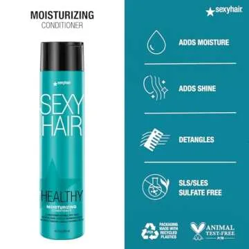 SexyHair Healthy Moisturizing Conditioner, 10.1 Oz | Moisture, Slip, Detangling, and Shine | SLS and SLES Sulfate Free | All Hair Types