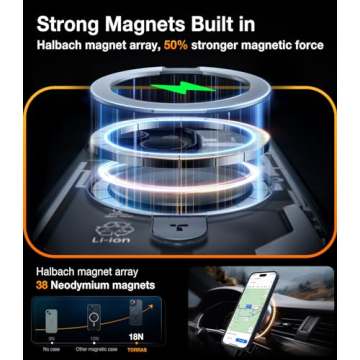 TORRAS Ultra Magnetic Ostand for iPhone 15 Case