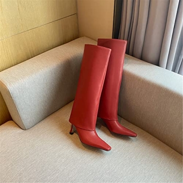 Goolita Stylish Stiletto Knee High Boots for Women
