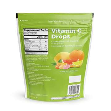 Amazon Basic Care Vitamin C Supplement Drops - Refreshing Citrus Flavor, 140 Count