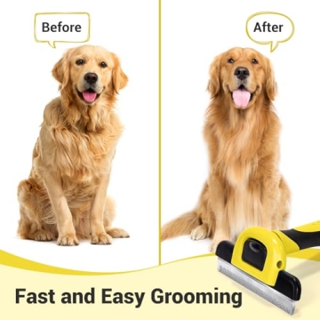 MIU COLOR Pet Grooming Brush for Dogs & Cats - Reduce Shedding Easily