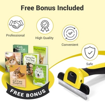 MIU COLOR Pet Grooming Brush for Dogs & Cats - Reduce Shedding Easily