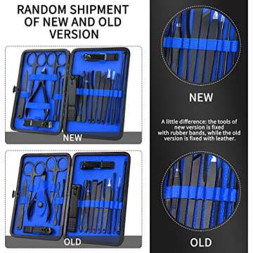 Manicure Set, ESARORA 18 In 1 Stainless Steel Professional Pedicure Kit Nail Scissors Grooming Kit w...