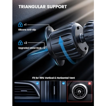 Lamicall for Magsafe Car Mount - [20X N55 Magnets] Magnetic Phone Holder for Your Car Dashboard Vent Car Mount with 360 Rotatable Car Phone Holder for iPhone 16 15 14 13 12 Pro Plus Max Mini