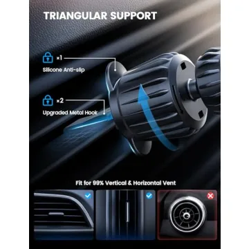 Lamicall for Magsafe Car Mount - [20X N55 Magnets] Magnetic Phone Holder for Your Car Dashboard Vent Car Mount with 360 Rotatable Car Phone Holder for iPhone 16 15 14 13 12 Pro Plus Max Mini