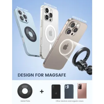 Lamicall for Magsafe Car Mount - [20X N55 Magnets] Magnetic Phone Holder for Your Car Dashboard Vent Car Mount with 360 Rotatable Car Phone Holder for iPhone 16 15 14 13 12 Pro Plus Max Mini