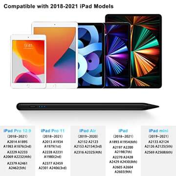 Stylus Pen for iPad Pencil with Palm Rejection Magnetic Attachment Active Pencil with Tilt Sensitivi...