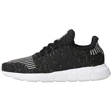 adidas Originals womens Swift road running shoes, Black/White, 7 US