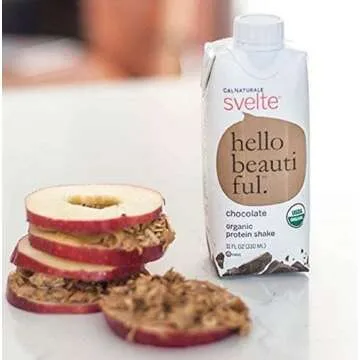 Svelte Organic Protein Shake, Chocolate, 11 Ounce (Pack of 8)