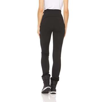 Arctic Quest Women's Snow Ski Pants Water Resistant Softshell Insulated Skinny Fit Pants Snowboarding Hiking Winter Outdoor, Rich Black, Medium