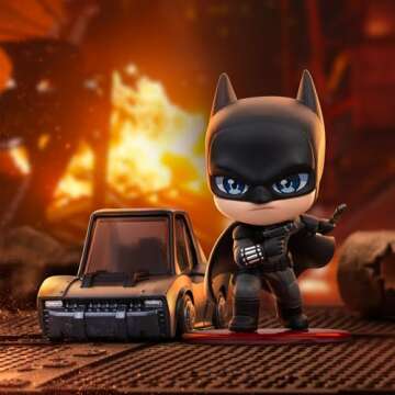 POP MART DC Batman 85th Anniversary Series Figures Blind Box, DC Batman Blind Box Figures, Random Design Action Figures Collectible Toys Home Decorations, Holiday Birthday Gifts,Single Box