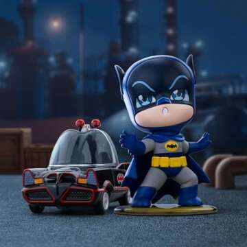 POP MART DC Batman 85th Anniversary Series Figures Blind Box, DC Batman Blind Box Figures, Random Design Action Figures Collectible Toys Home Decorations, Holiday Birthday Gifts,Single Box